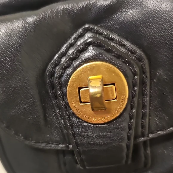 Marc Jacobs Black Crossbody Bag with Gold Accents - Picture 3 of 6